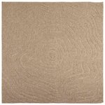 vidaXL Tapis de surface Carré HUARTE Naturel 120 x 120 cm Polyester