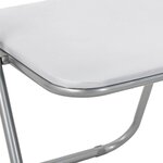 vidaXL Chaise pliante 8 Pièces Blanc et Gris 48 x 43 5 x 81 cm