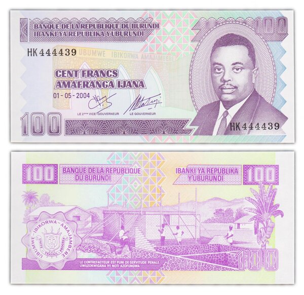 Billet de Collection 100 Francs 2004 Burundi - Neuf - P37d
