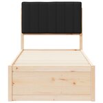 vidaXL Cadre de lit avec tête de lit rembourrée Noir 80 x 200 cm