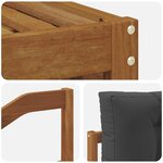vidaXL Ensemble de canapés d'extérieur 4 pc Naturel et Anthracite