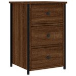 vidaXL Tables de chevet 2Pièces chêne marron 40x36x60cm Bois d'ingénierie