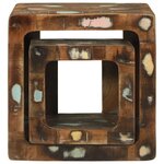 vidaXL Unites TV 2 Pièces Multicolore 36 x 30 x 36 cm Bois Recyclé Solide