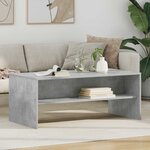 vidaXL Table basse Gris béton 100 x 50 x 40 cm Bois d'ingénierie