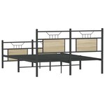 vidaXL Cadre de lit sans matelas chêne sonoma 150x200 cm