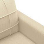 vidaXL Ensemble de canapés 3 Pièces avec coussins crème tissu