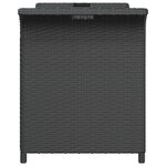 vidaXL Banc de jardin avec coussin noir 116x46x57 cm résine tressée