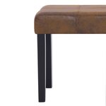 vidaXL Banc 106 cm Marron Similicuir daim