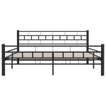 vidaXL Cadre de lit sans matelas et tête de lit noir 160x200 cm acier