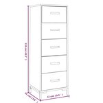 vidaXL Commode 42x35x110 cm Bois de pin massif