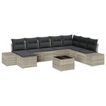 vidaXL Ensemble de canapé de jardin 9 Pièces 319 x 209 x 85 cm Poly rotin
