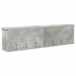 vidaXL Porte-manteau mural avec étagère Gris béton 100 x 16 x 26 cm