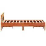vidaXL Cadre de lit sans matelas cire marron 140x200cm bois pin massif