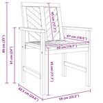 vidaXL Ensemble de salle à manger pour jardin 5 Pièces Marron