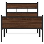 vidaXL Cadre de lit sans matelas chêne marron 107x203 cm