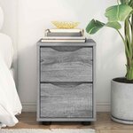 vidaXL Table de chevet Gris Sonoma 30 5 x 30 x 43 cm Bois d'ingénierie