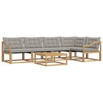 vidaXL Ensemble de canapés d'extérieur 6 pc Blanc et gris clair