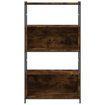 vidaXL Bibliothèque chêne fumé 80x30x145 5 cm bois d'ingénierie et fer