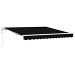 vidaXL Auvent rétractable automatique noir 350x250 cm