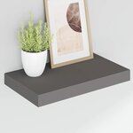 vidaXL Étagère murale flottante 2 Pièces Gris brillant 40x23x3 8 cm MDF