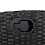 vidaXL Ensemble à manger de jardin avec coussins 3 Pièces Noir