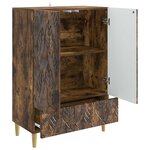 vidaXL Buffet Chêne fumé 66 x 34 5 x 95 cm Bois d'ingénierie