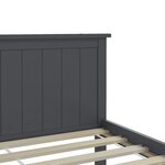 vidaXL Cadre de lit Gris Bois de pin massif 140x200 cm