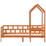 vidaXL Lit de jour avec toit sans matelas 80x200 cm bois massif