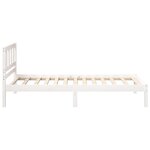 vidaXL Cadre de lit Blanc 80 x 200 cm Bois massif en pin