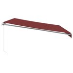vidaXL Auvent manuel rétractable bordeaux 500x350 cm