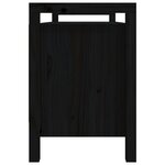 vidaXL Banc d'entrée Noir 110x40x60 cm Bois de pin massif