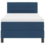 vidaXL Lit à ressort avec matelas et LED bleu 80x200 cm tissu
