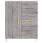 vidaXL Buffet haut Sonoma gris 69 5x34x180 cm Bois d'ingénierie
