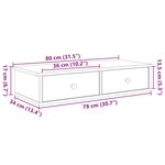 vidaXL Étagère murale avec tiroirs blanc 80x31x17 cm bois d'ingénierie