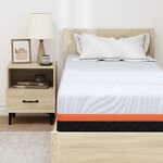 vidaXL Matelas Blanc  Gris 70 x 200 cm Mousse