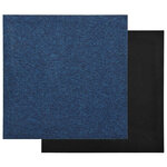 vidaXL Tapis 20 Pièces Bleu foncé 50 x 50 cm 100  Polypropylène