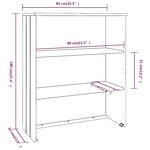 vidaXL Dessus de buffet HAMAR Blanc 85x35x100 cm Bois de pin massif