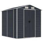 vidaXL Abri de jardin anthracite 191x215x198 cm acier galvanisé