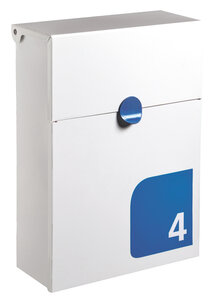 Boîte aux Lettres en Acier  Tondo M E6731-BLU  Serrure Protégée  Anti-pluie