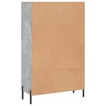 vidaXL Buffet haut gris béton 69 5x31x115 cm bois d'ingénierie