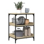 vidaXL Chariot de cuisine chêne sonoma 60x41x80 5 cm bois d'ingénierie