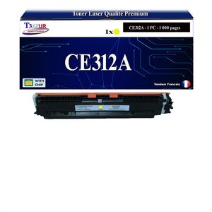 T3AZUR - Toner compatible avec CE312A pour HP LaserJet Pro 100 color MFP M175A M175NW - Jaune