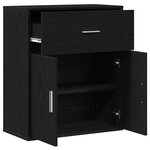 vidaXL Buffet avec tiroir Chêne noir 60 x 31 x 70 cm Bois d'ingénierie