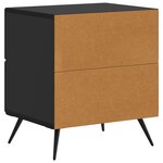 vidaXL Cabinet de chevet Noir 43 x 34 5 x 47 5 cm Bois d'ingénierie