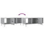 vidaXL Table basse gris béton 102x50x40 cm bois d'ingénierie