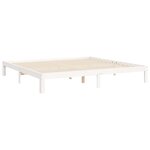 vidaXL Cadre de lit sans matelas blanc 200x200 cm bois massif de pin