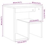 vidaXL Table de chevet vieux bois 40x30x40 cm bois d'ingénierie
