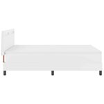 vidaXL Cadre de lit avec matelas Blanc 140 x 190 cm Faux cuir