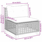 vidaXL Salon de jardin avec coussins 9 Pièces beige résine tressée