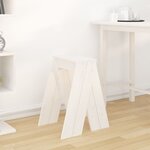 vidaXL Tabourets lot de 2 blanc 40x40x60 cm bois massif de pin